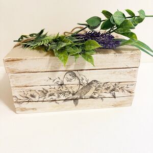 Handmade Book Decor Vintage Style Lavender Birds Cottagecore Romantic Shabby